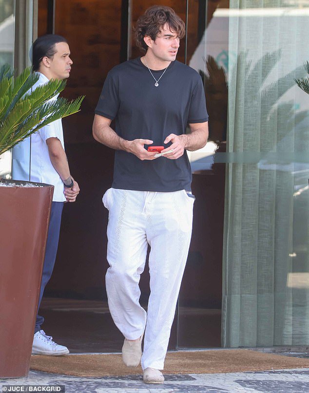 Robert F. Kennedy Jr’s son Conor is seen hanging out with friends in Rio ahead of three-day wedding extravaganza with Brazilian pop star