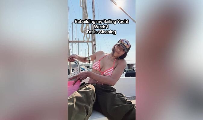 Woman quits banking job to live on £2k yacht bought online and now saves £1,225 a month