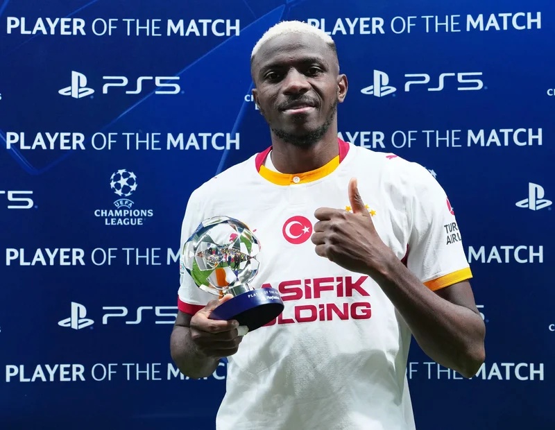 Victor Osimhen Named Player of the Match as Galatasaray Beat Lille
