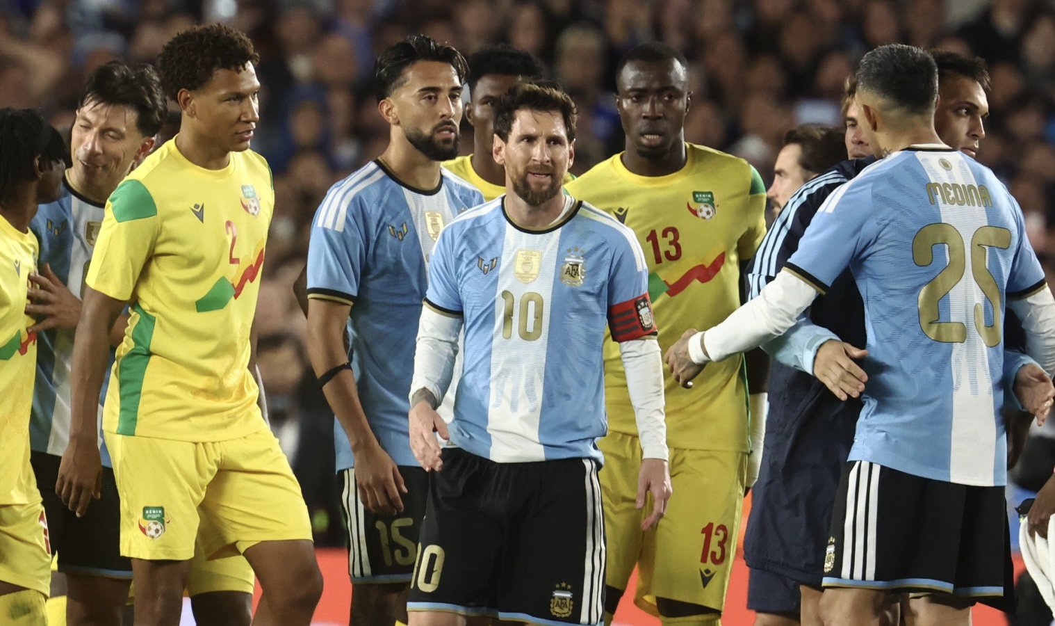 Rohr Slams Argentina Stars For Refusing Shirt Swap With Benin Players In Messi’s Final International Match