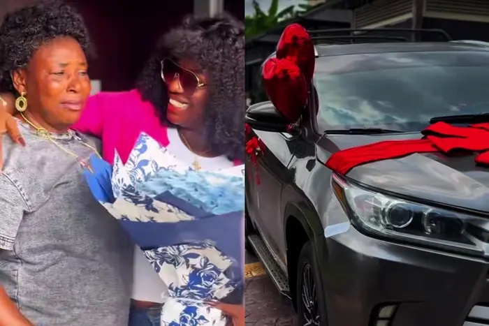 BBNaija Star Nelly Mbonu surprises mother with new car