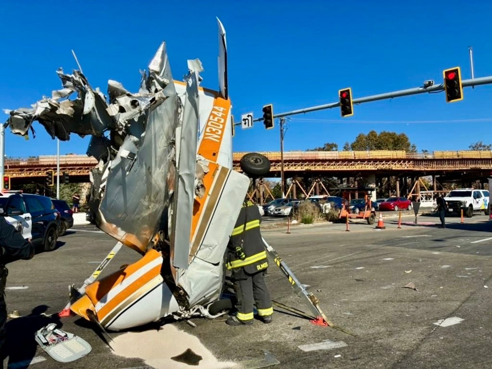Wild Video Shows Terrifying Plane Crash on Busy Road