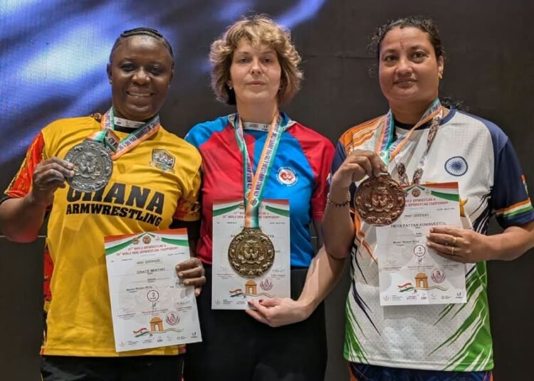 Ghana wins four silver medals at World Armwrestling Championship