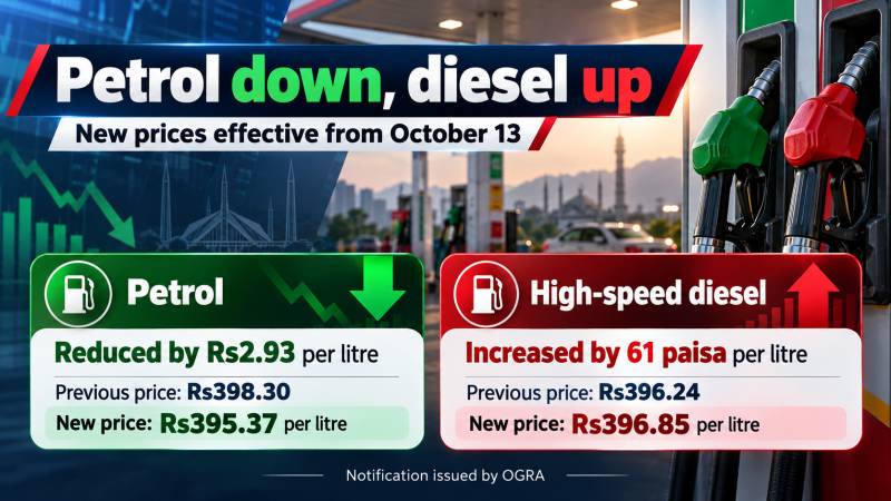 Petrol price cut by Rs2.93, diesel increased by 61 paisa per litre