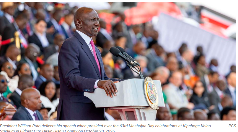 Mashujaa Day: Ruto promises tax cuts, 50,000 jobs in 2027 pitch