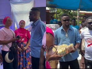 Sarkodie donates items to Manhyia Hospital’s Mother and Baby Unit