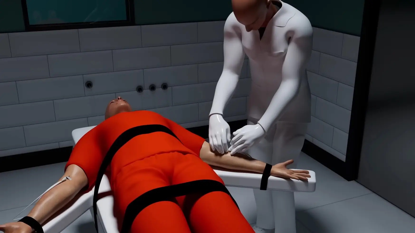 Graphic simulation shows what happens to the body during a lethal injection execution