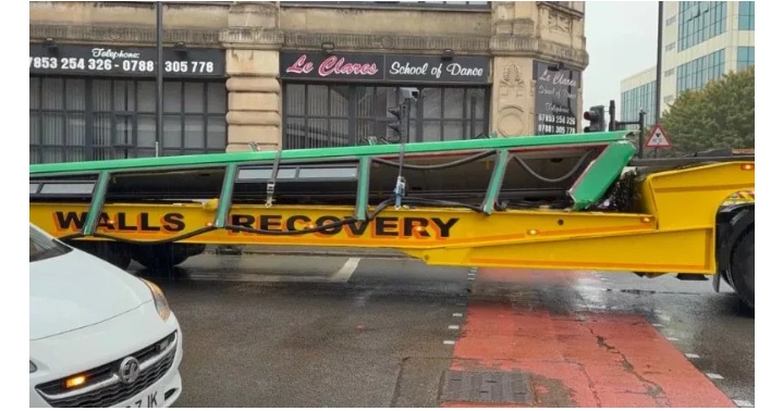 Three Children Hospitalised After School Bus Roof Is Torn Off in Railway Bridge Crash