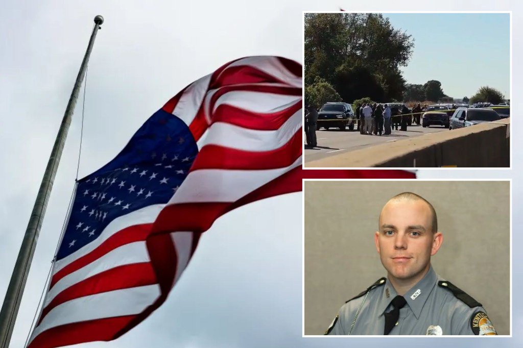 US flags to fly half staff until October 4 in honor of fallen state trooper and father of three