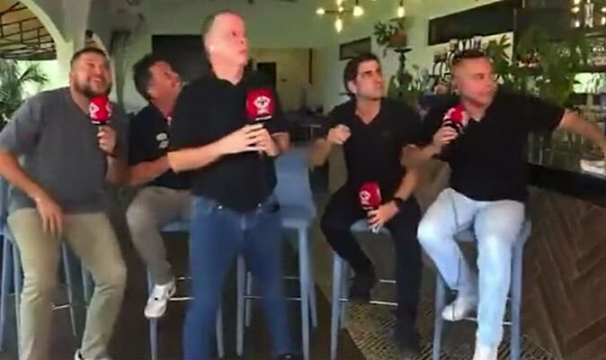 TV presenters run for their lives as 7.7 magnitude earthquake strikes