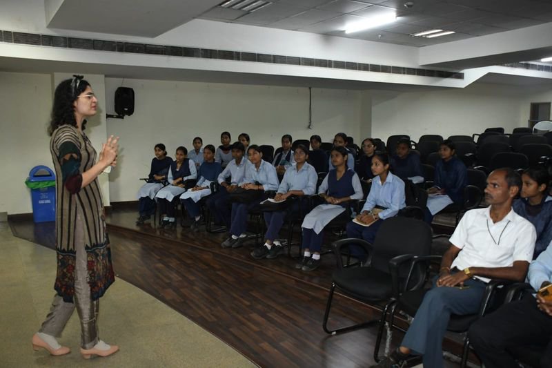 Government Girls Senior Secondary School students visit medical college for career guidance in Indri