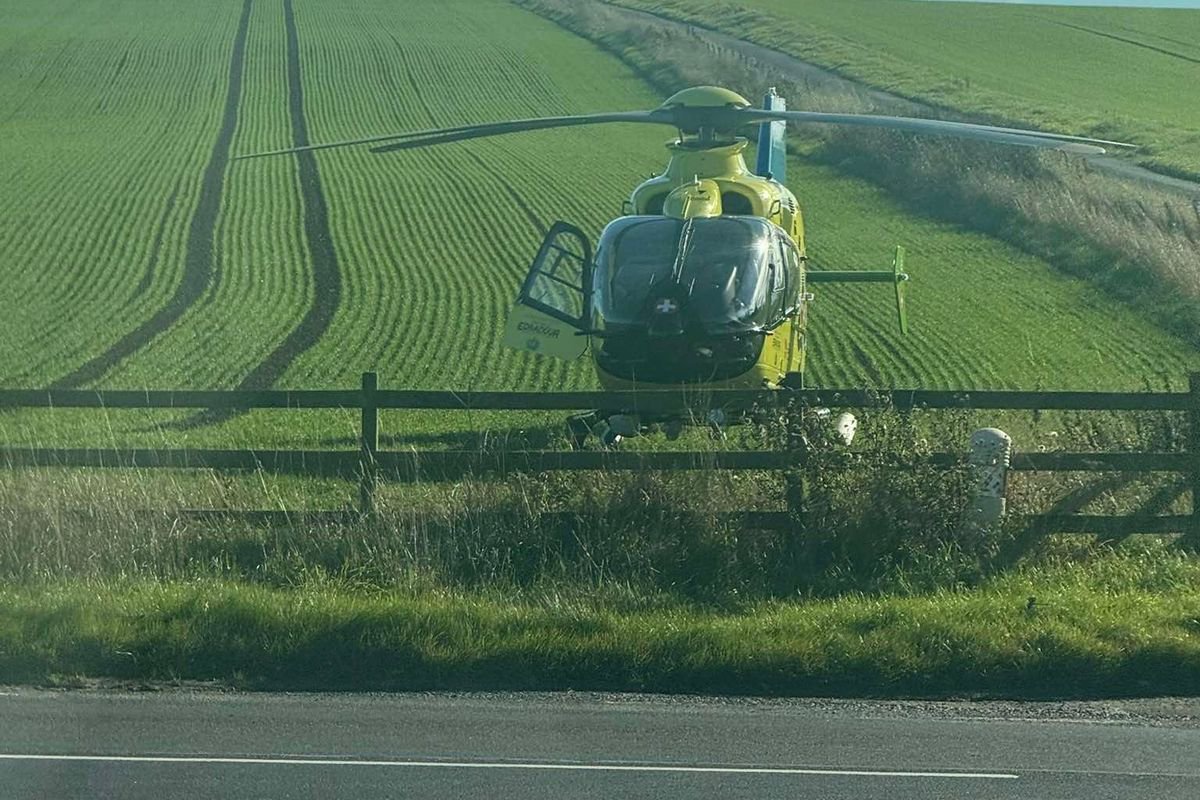 BMW passenger fighting for life after horror crash with tractor near caravan park