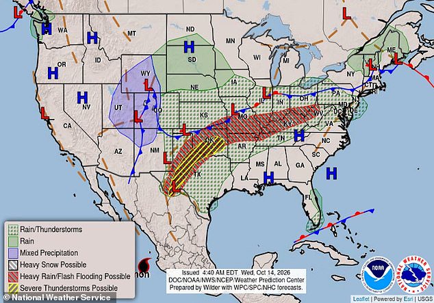 Hurricane-fueled storms trigger urgent warnings for millions in 11 US states