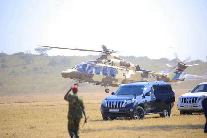Kenya Air Force One Chopper Carrying Ruto’s Spouse Rachael Leaves Marakwet After Key Event, Details