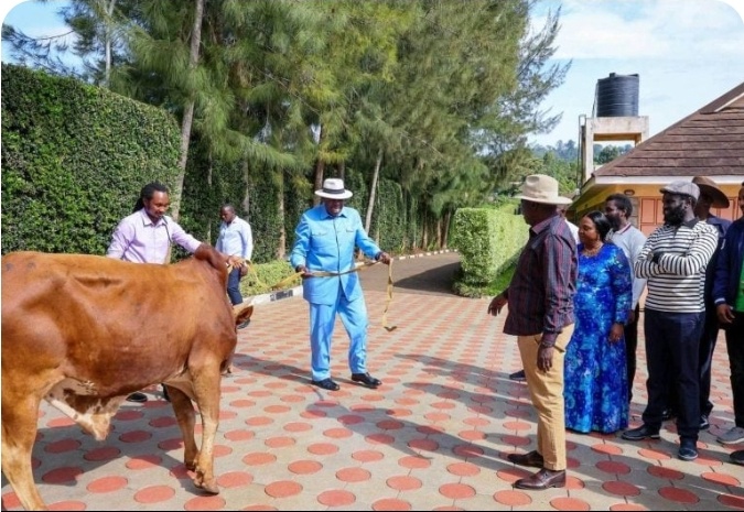 Eugene Wamalwa Visits Gachagua at Wamunyoro, Donates Bull as Opposition Unity Talks Intensify