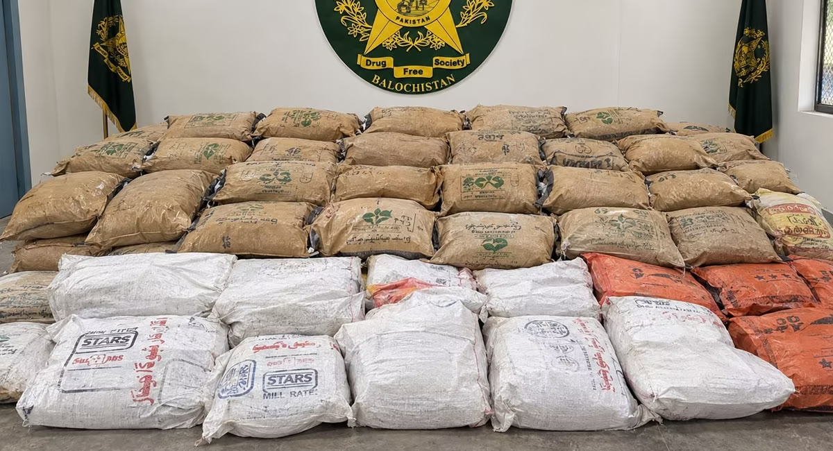 ANF seizes 3,825kg of drugs in Kech, Balochistan