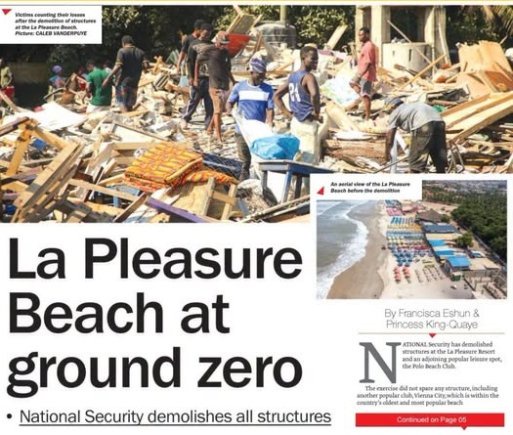 La Pleasure Beach demolition: Management committee sues two hotels and SSNIT
