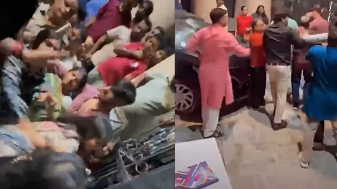 Tinted Windows, No Number Plate: Car Hits Parked Vehicles, Triggers Chaos At Noida Dandiya Event