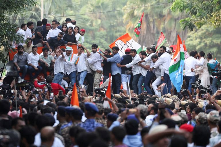 Photos: Protests over voter lists escalate in India’s capital