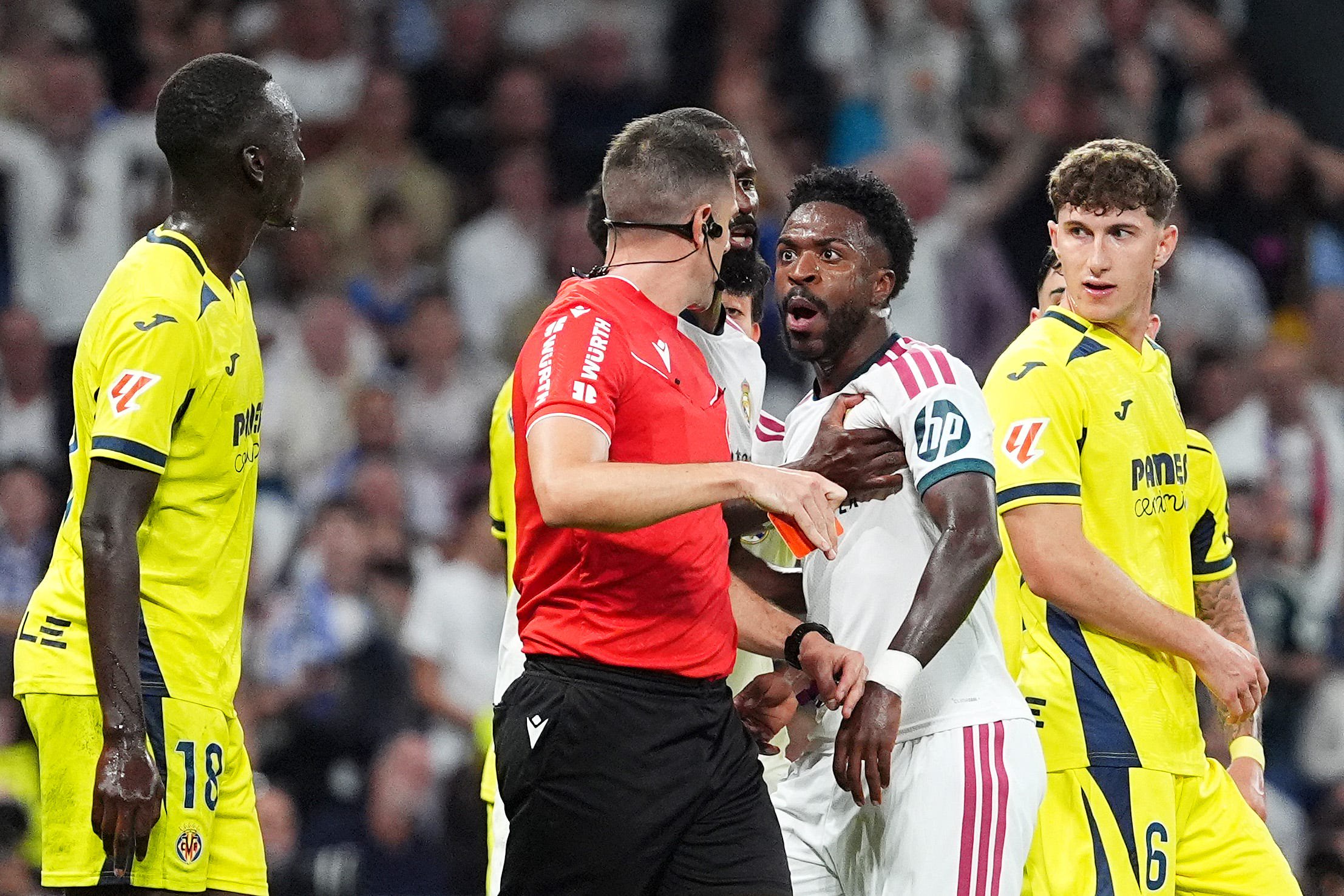 Vini Jr. gets red card that disallows goal for Real Madrid