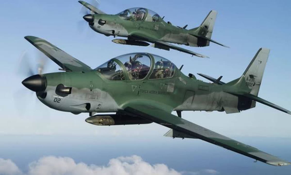 NAF Super Tucano jets strike suspected terrorist hideouts in Kaduna, raise pressure on Dogo Gide’s network