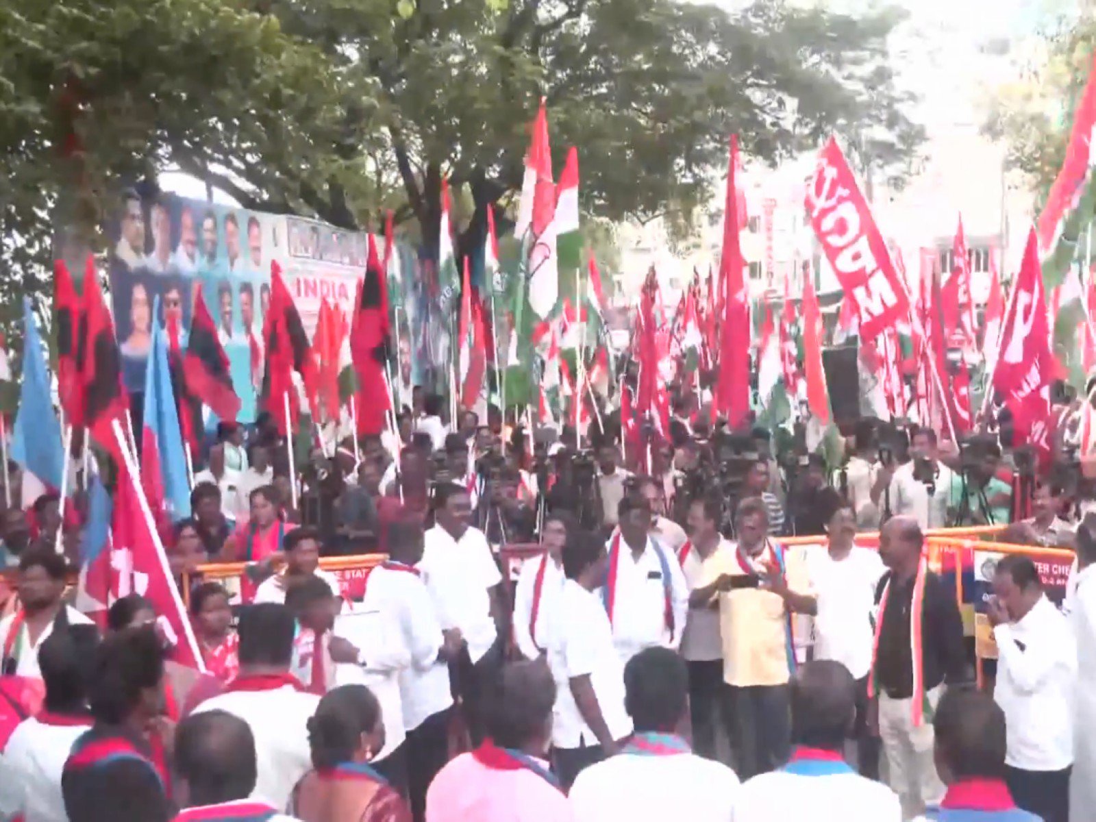Tamil Nadu CM Vijay’s TVK joins INDIA bloc protest against CEC for first time in Chennai