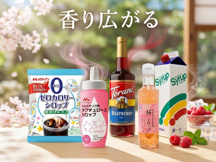 お気に入りのフレーバーシロップで毎日を楽しく！