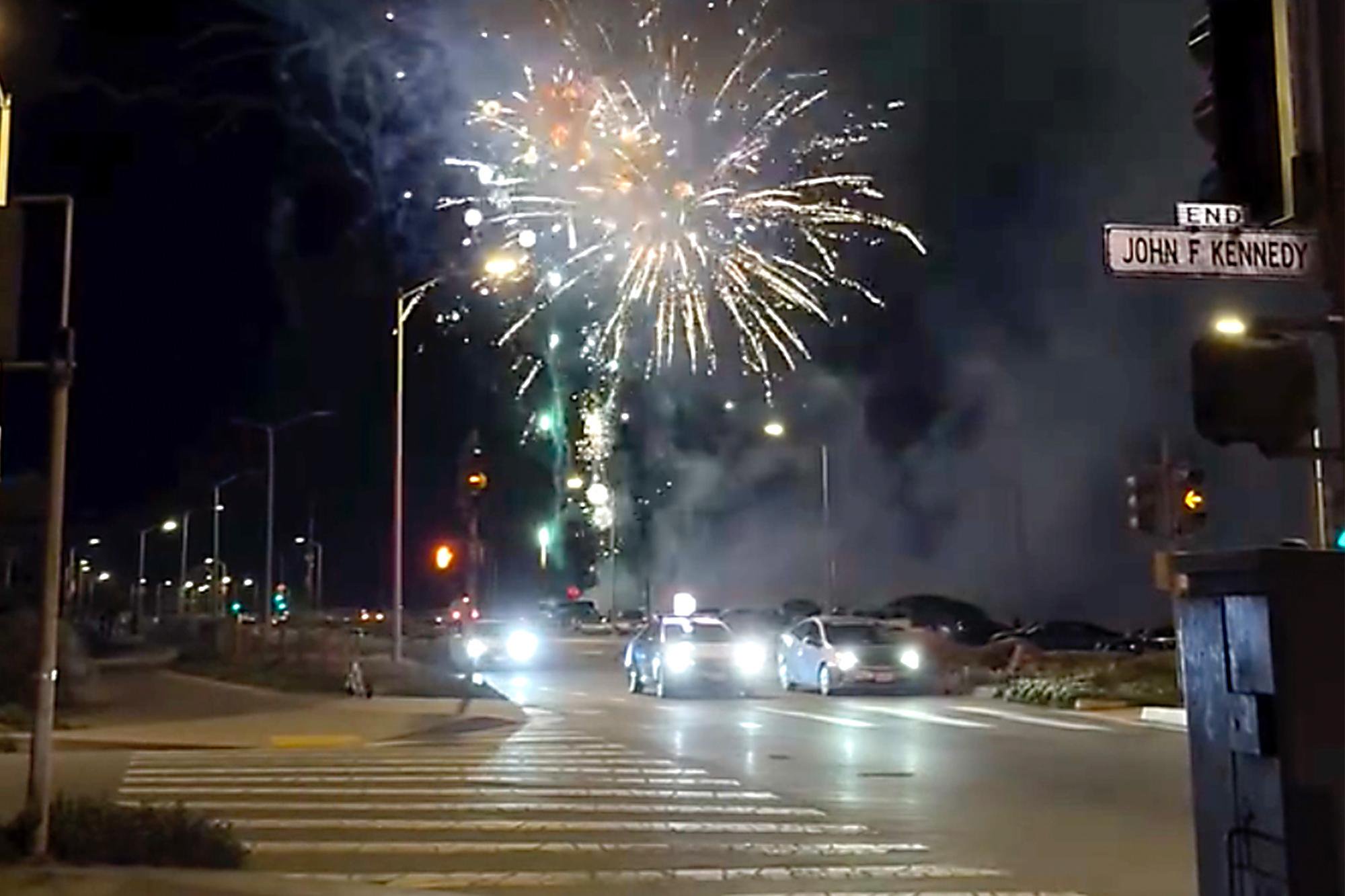 San Francisco jolted awake as massive pile of illegal fireworks ignited on beach
