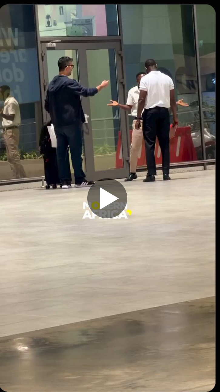 Security Officer At Accra International Airport Stands His Ground, Directs Foreigner To Correct Exit