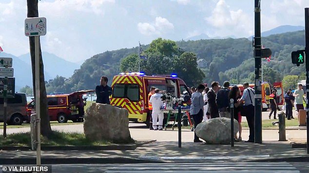 Man is charged with 13 counts of attempted murder after playground ‘knife attack’ in French Alps that left British toddler hurt