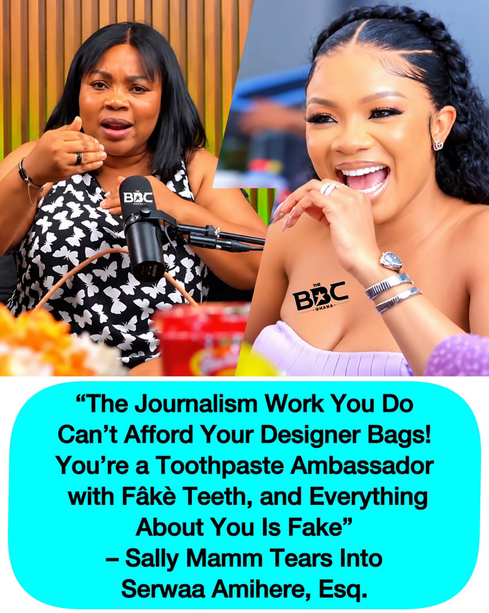 Sally Mamm Questions Serwaa Amihere’s Luxury Bags and Teeth in Fresh Celebrity Controversy