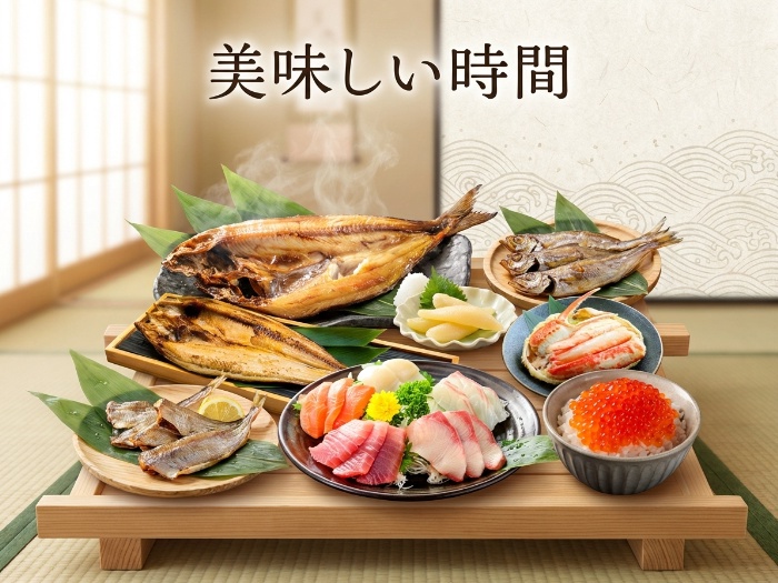 日本海と北海道の海鮮セットで楽しむ贅沢なひと時—至福の時間をあなたに