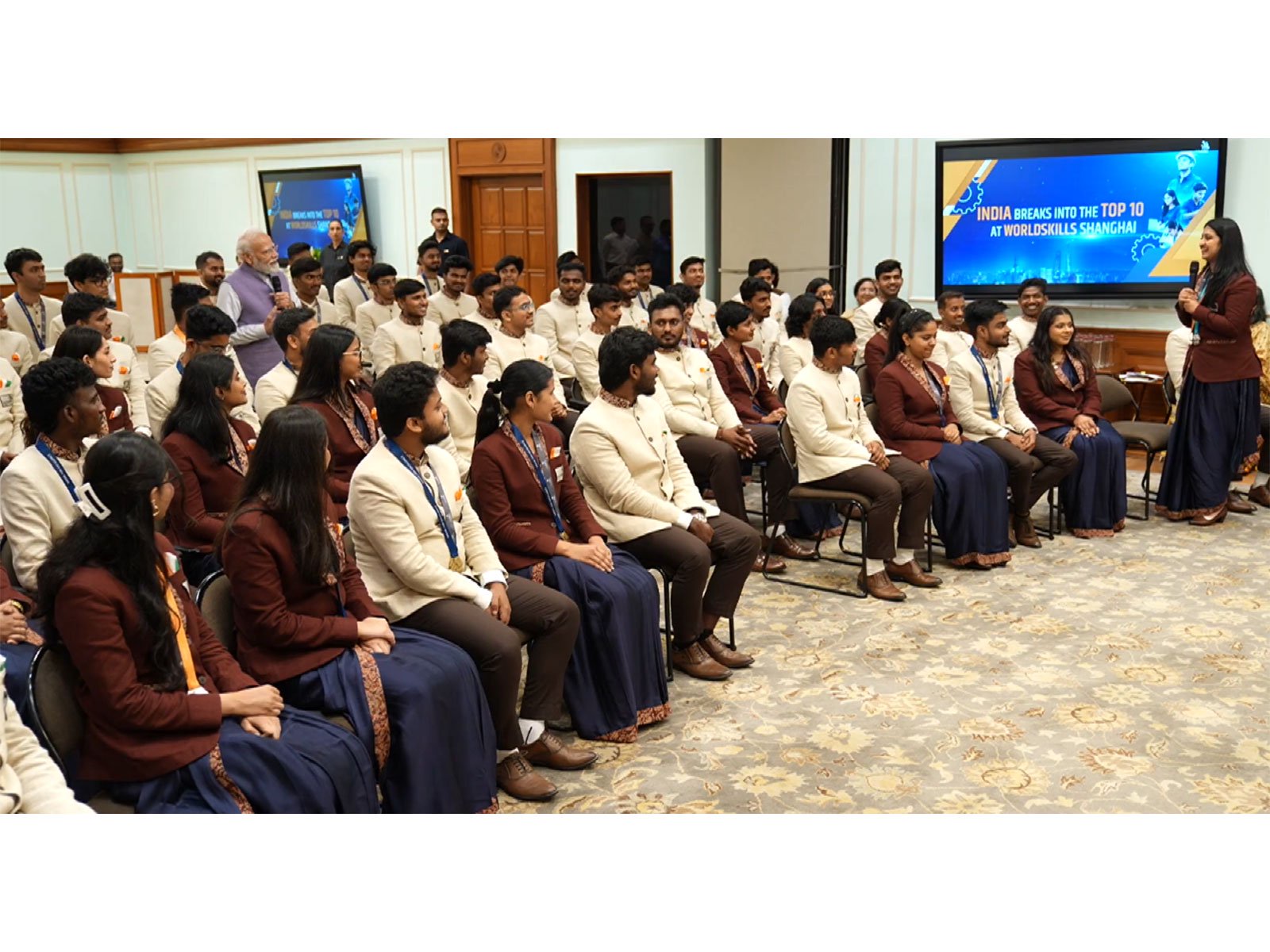 PM Modi interacts with Team India representatives at 48th WorldSkills Competition