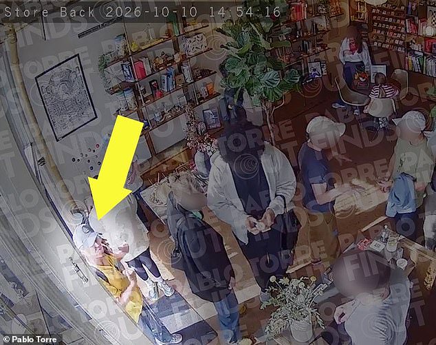 Leaked security footage shows Kelly Clarkson inside the Brooklyn store she attacked in furious outburst as ugly feud spirals
