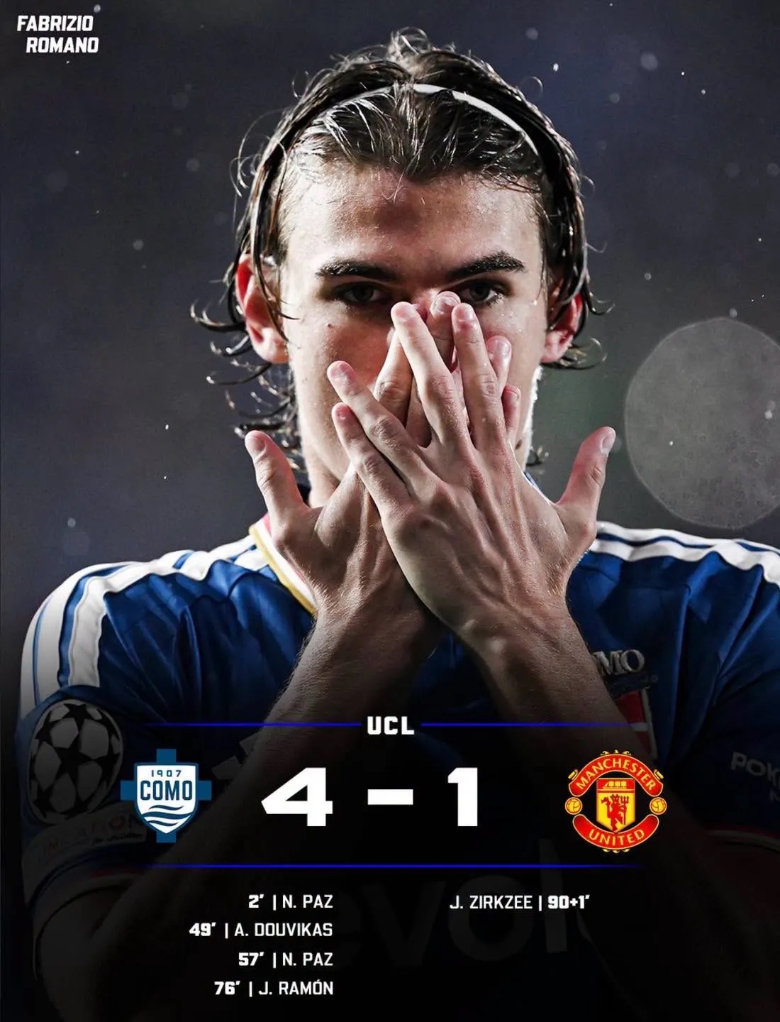 Como 4-1 Man United: Red Devils set unwanted history on horrific night for the club