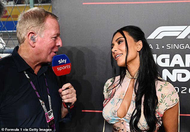 Insiders reveal how Kim Kardashian patched things up with Martin Brundle as she FINALLY speaks to SkySports presenter at the Singapore Grand Prix