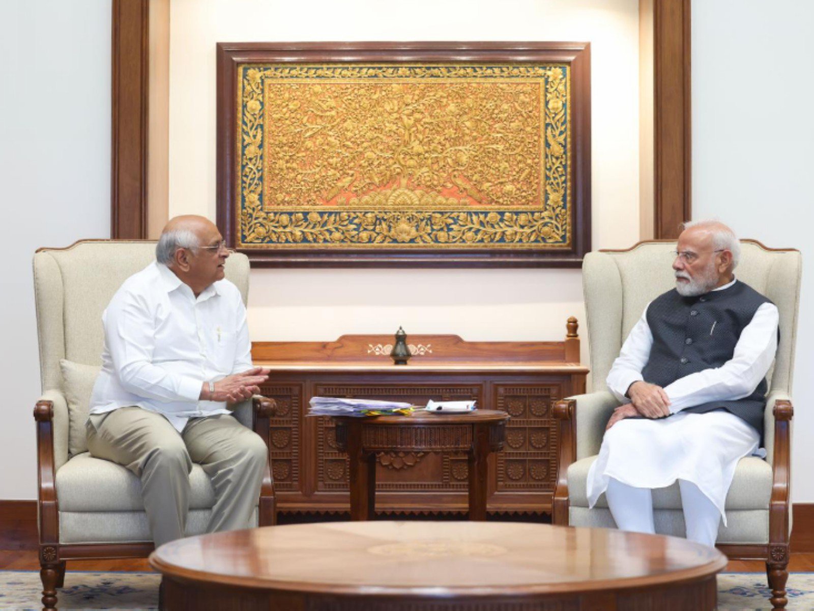 Gujarat CM meets PM Modi; seeks guidance on state welfare initiatives, reaffirms commitment to ‘Developed Gujarat’