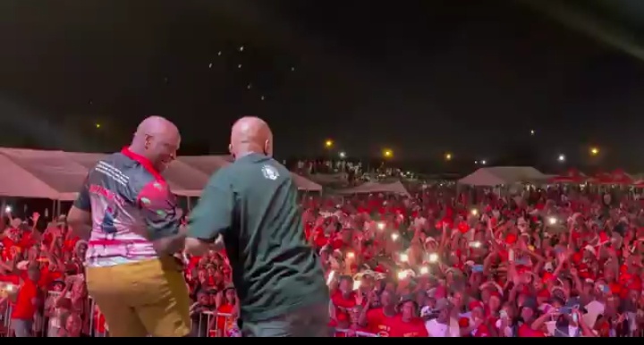 WATCH: Julius Malema Joins Dr Malinga in Dance at EFF Rally, Crowd Reacts