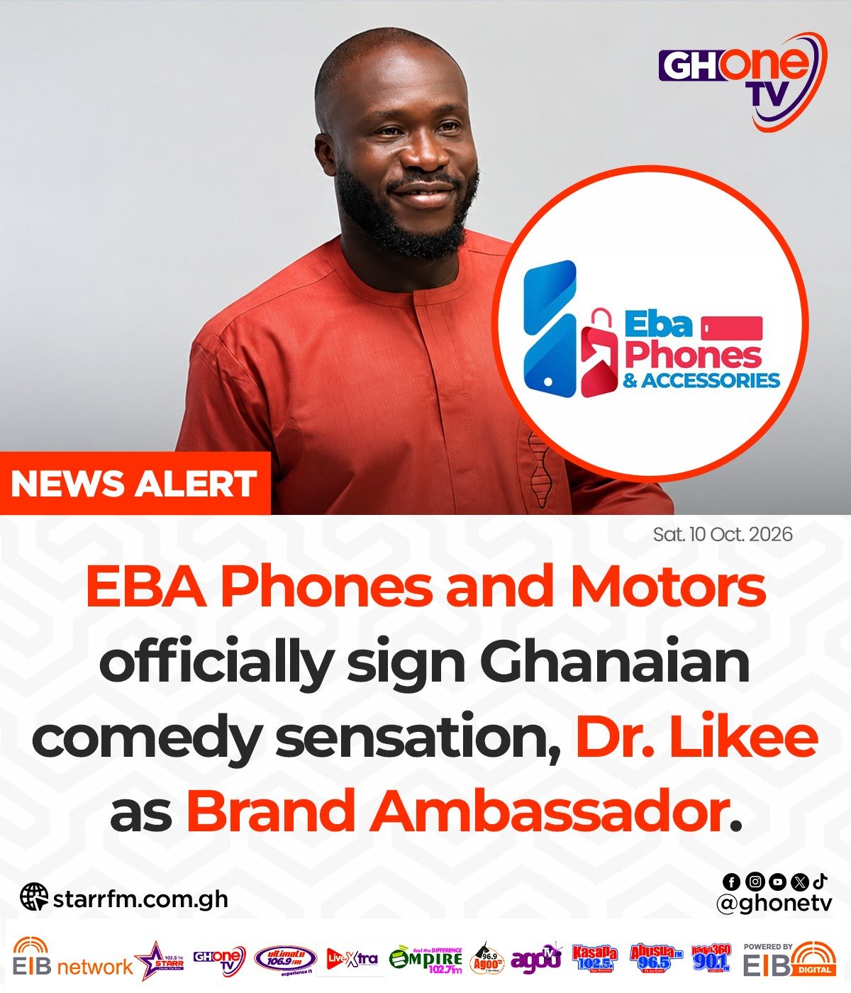 EBA Phones and Motors Officially Signs Dr. Likee as Brand Ambassador