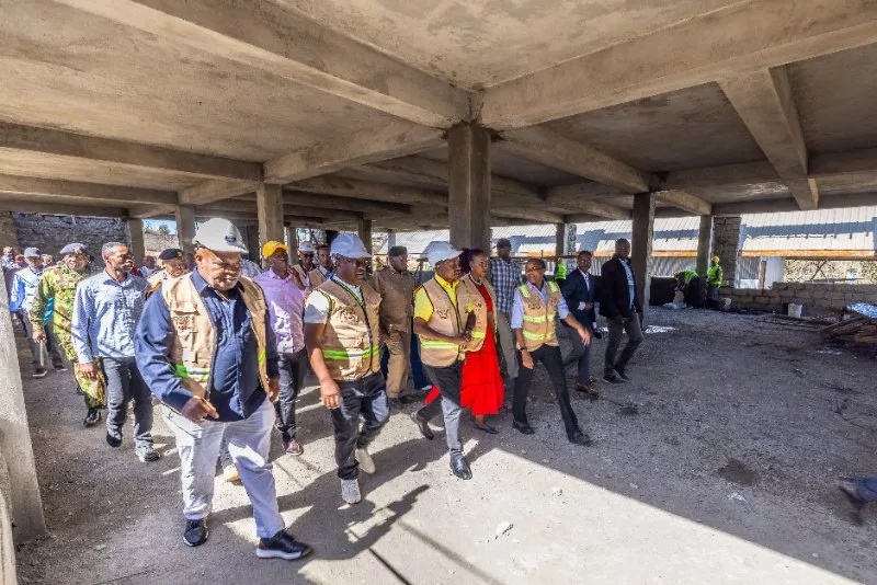 Kindiki inspects Nyambari ESP Market construction in Kiambu