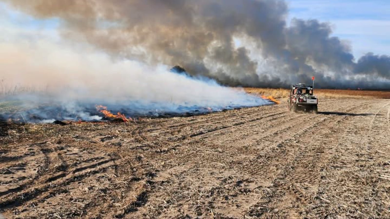 Farmers asked to stop harvesting due to high number of grass fires in the area