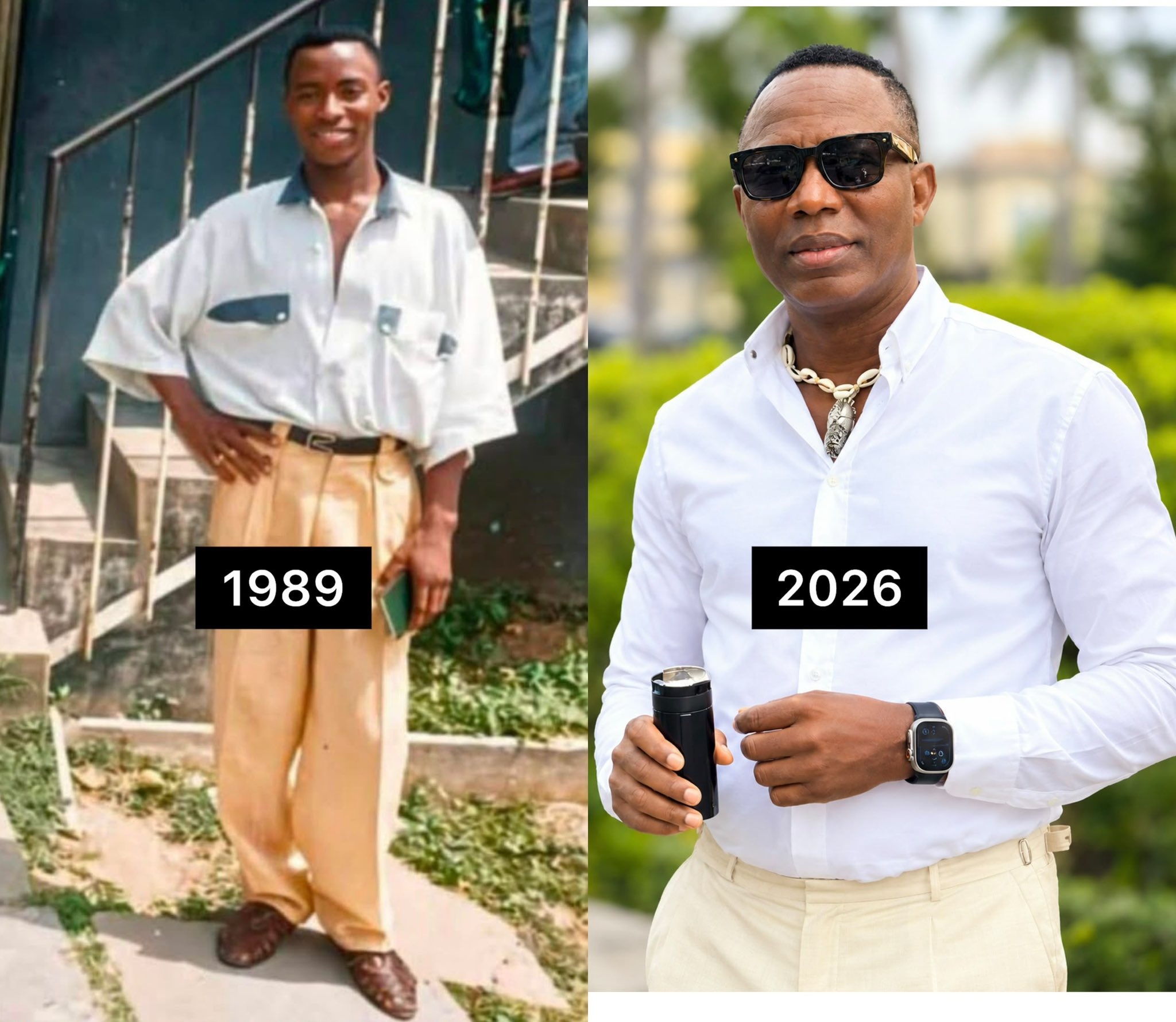 Sowore Shares 1989 Throwback and Recent Photo Alongside Message About Achieving Greatness