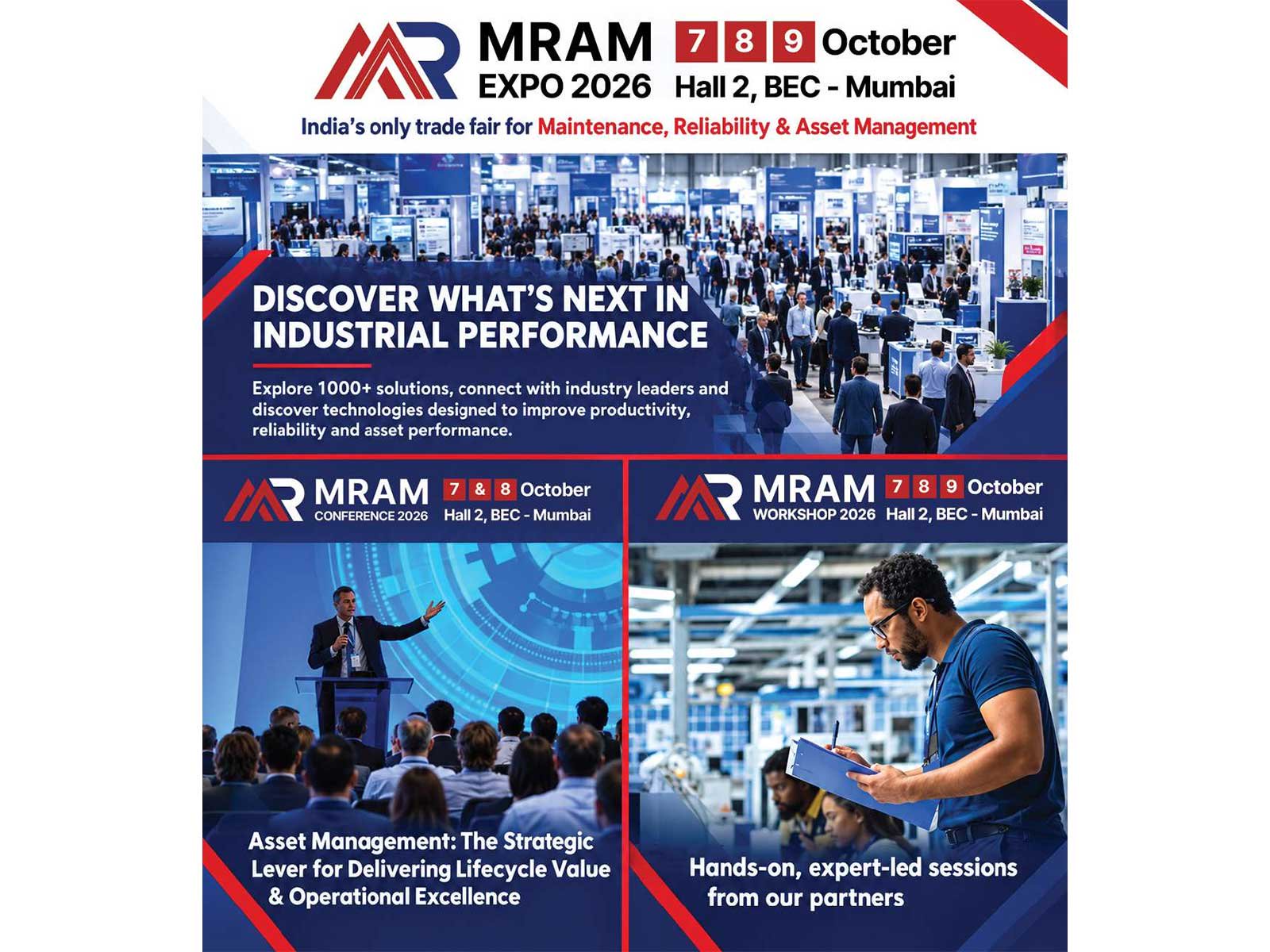 MRAM Expo 2026 to Bring India’s Maintenance, Reliability and Asset Management Community Together in Mumbai