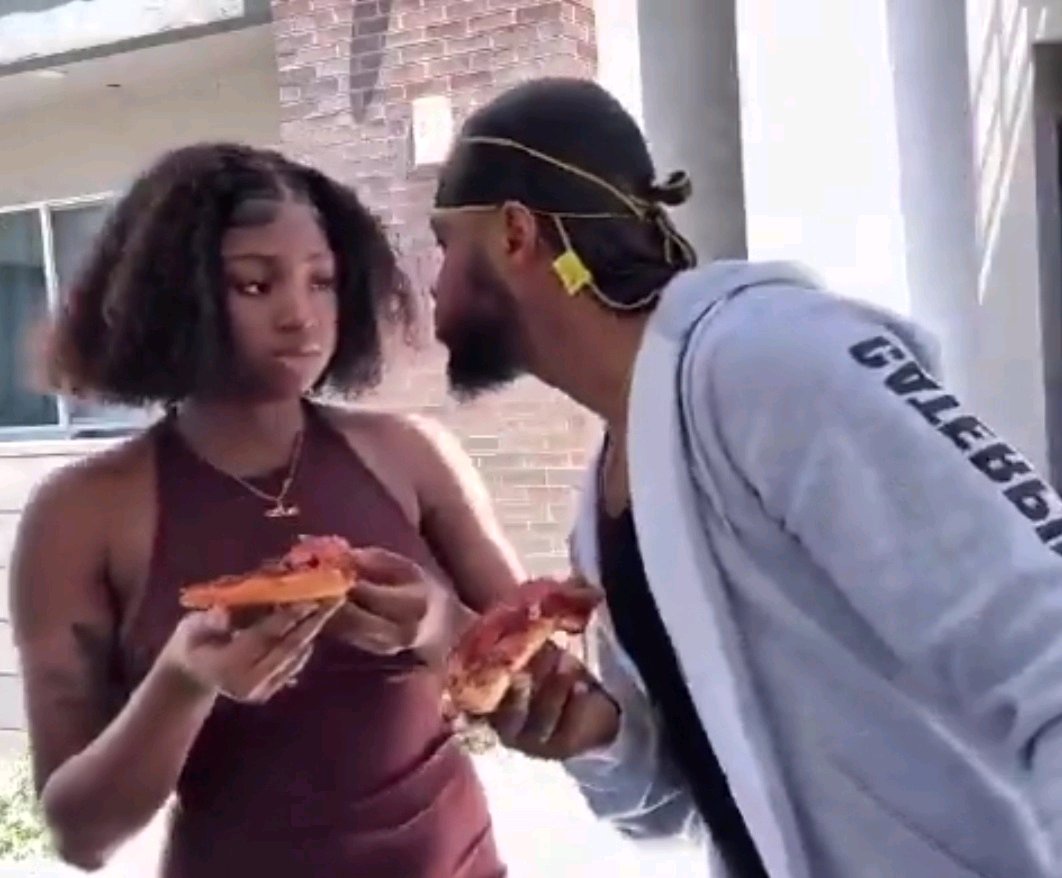 Man takes back the pizza he bought for a woman after she refuses to kiss him