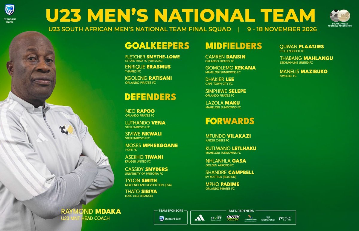Mdaka Announces U23 Squad