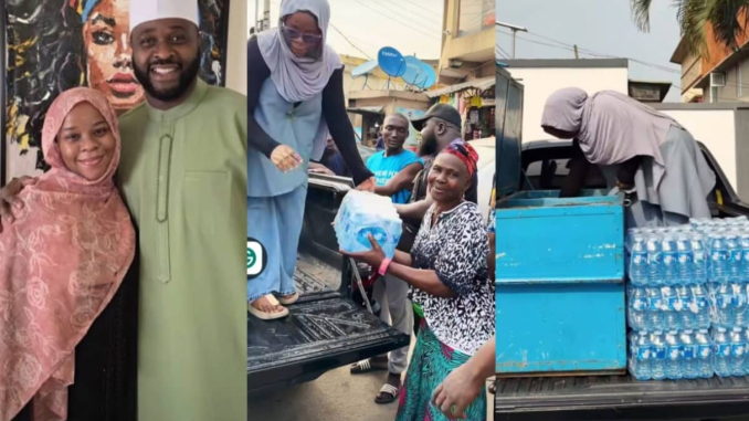 Femi Adebayo takes pride in daughter as she takes to the streets to bring relief to people (Video)