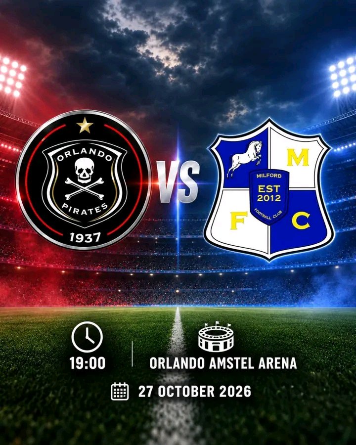 Orlando Pirates Reveal Carling Knockout Cup Fixture Date and Time Against Milford FC