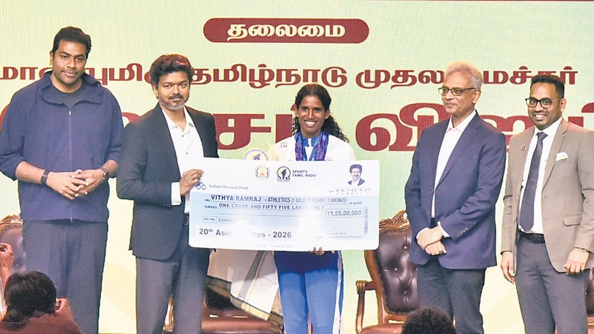 CM Joseph Vijay rolls out ‘Dream Olympics’, felicitates Asian Games winners