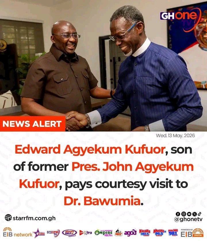 Former President John Agyekum’s Son, Edward Agyekum Kufuor Pays Courtesy Visit to Dr. Bawumia