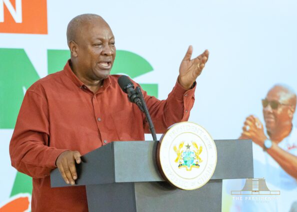 Mahama Inspects 50% Complete Bechem Poultry Factory, Sends Strong Message to Ghanaian Youth